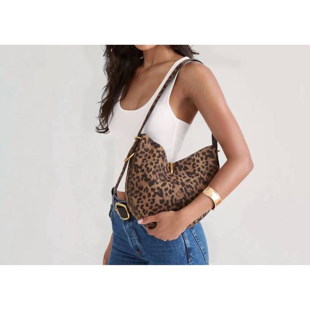 NEW DOLCE VITA women's bree shoulder bag in leopard suede - Picture 3 of 3